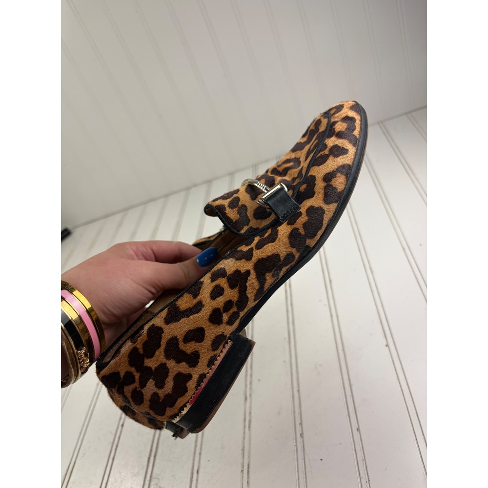 Franco Sarto Vintage Leopard Calf Hair Bit Loafers Women's Size 8 - Picture 7 of 11